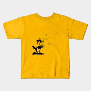 Dandelion Silhouette Kids T-Shirt